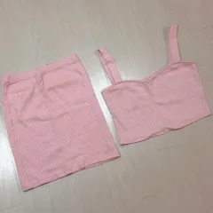 ニット ビスチェ セットアップ