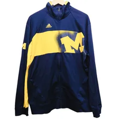 adidas アディダス climawarm ミシガンスポーツジャージ ジップアップ サイズL ネイビー ポリエステル インドネシア製 ジャージ アメカジ 美品 メンズ 古着