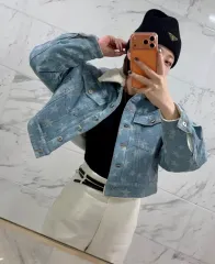 NEW YORK スタイル セール（当日発送）裏地 フリース ポケット ルーズフィット スター デニムジャケット