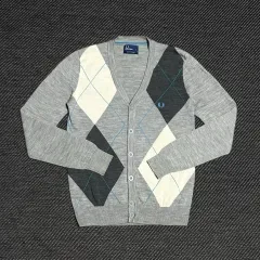S Fredperry FRED PERRY(フレッドペリー) メリノウール ニット セーター カーディガン