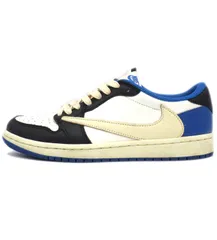 ナイキ NIKE × トラヴィス スコット Travis Scott × フラグメント Fragment 【 AIR JORDAN 1 LOW OG Military Blue DM7866 140 】 エア ジョーダン 1 ロー スニーカー h7316