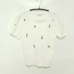 バリーガール 刺繍 エンブロイダリー 半袖 ニット F_S0251