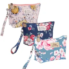 【新品】 Siomlana 3個セット 花と鳥のパターン コスメポーチ レディース 防水 大容量 メイクポーチ 大きめ トラベルトイレタリーバッグ コスメぽーち コインケース 多機能 コスメ収納 旅行用 おしゃれ ポータブル 1