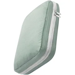 【新品】 【じゃらん × ZIPで紹介】LIXIA 旅行用圧縮袋 YKK 圧縮袋 旅行 2Way スペース節約 YKKダブルファスナー トラベルポーチ (くすみグリーン, L) 1