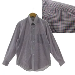 タケオキクチ TAKEO KIKUCHI シャツ ボタンダウン 長袖 日本製 コットン チェック ネイビー 紺 ホワイト 白 水色 レッド 赤 イエロー 黄色 2