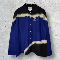 定価:30800円 NOMARHYTHM TEXTILE×DOVER STREET MARKET Hand Dyed Shirt N40-DSM SH 01 BLUE×BLACK×WHITE L nomarhythmドーバーストリートマーケットのサムネイル