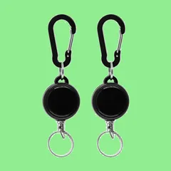 リール 金具 パスケース リールストラップ 最長60cm 伸縮自在 吊り下げ名札用 カラビナ付 リールキーホルダー [サムコス]