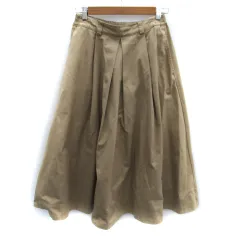 グローバルワーク GLOBAL WORK フレアスカート マキシ丈 ロング丈 L ベージュ /SM7