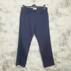 Calvin Klein(カルバ・ンクライン) ネイビー ストレッチ コットンパンツ