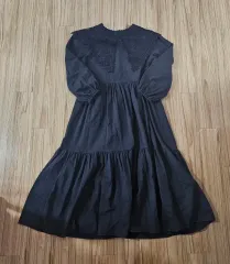 レース ビック襟 ティアード ワンピース