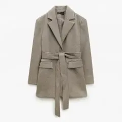 テーラードベルト付き ジャケット s