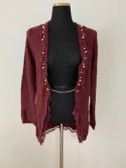 axes レッド レース カーディガン