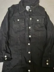 ZARA(ザラ) 黒 デニム ワンピース