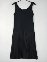 レディース ノースリーブ プリーツワンピース (F)