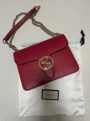 GUCCI(グッチ) インターロッキング GG チェーン ショルダー アン クロスバッグ スモール