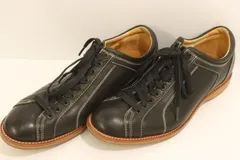 【中古】 REGAL メンズスニーカー 25 レースアップレザースニーカー REGAL 25 黒 ブラック 無地