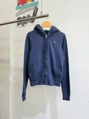 ABERCROMBIE AND FITCH ネイビー ジップアップパーカー フード付き