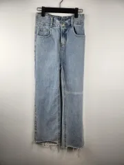 レディース ダブルボタン ライトブルーデニム