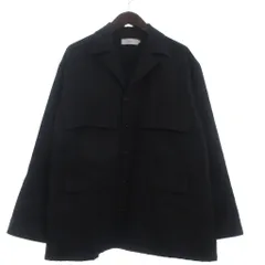 グラフペーパー Graphpaper SELVAGE WOOL FATIGUE JACKET シャツジャケット 長袖 ストライプ ウール GM204-30250C 黒 ブラック 2のサムネイル
