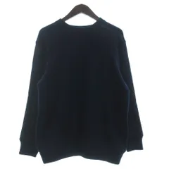 スリードッツ three dots カットソー 長袖 切替 カシミヤ 紺 ネイビー 38のサムネイル