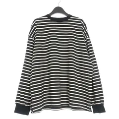 メゾンスペシャル MAISON SPECIAL 23AW プライムオーバー ボーダーロングスリーブTシャツ カットソー 長袖 0 ブラック/ホワイト 11232411309のサムネイル