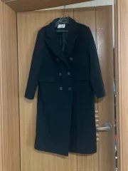 黒 ダブルロングコート
