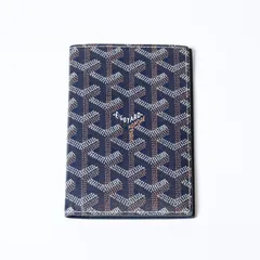 極美品 GOYARD ゴヤール ヘリンボーン グルネル パスポートケース ダークネイビー PVC レザー 中古 4b013517のサムネイル