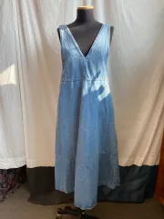 GU デニムロングワンピース (M)/11998