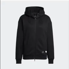 （ L ) アディダス 保存する ルーズフィット フリース フルジップアップ フーディー パーカー