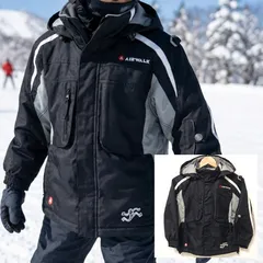 【AIRWALK】エアウォーク スキー スノボ ウェア ジャケット ジャンパー ブルゾン 上着 中綿 防寒着 ブラック 黒 グレー 灰色 キッズ 子供用 男の子 スポーツ アウトドア 冬物 雪遊び 130サイズ /M43760jQのサムネイル
