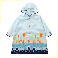【新品】 小川(Ogawa) キッズレインコート 子供 90cm クッカヒッポ もりのおさんぽ 反射テープ付 カバさん型リュックタイプ収納袋付 リュックの上から着れる調整タック付 0