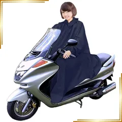 【新品】 [ヴェロ クオーレ] 男女兼用 バイク 自転車 スクーター 用 レインコート ポンチョ 防水 フリーサイズ 雨具 雨合羽 カッパ 防寒 屋外作業 アウトドア (00.ネイビー) 1