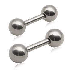 【純チタン ダンベルピアス 1.2×6×5mm】[Adelina Style] 純チタン ダンベルピアス ボールピアス 丸玉 スタッド ピアス 人気 つけっぱなし 16G 軟骨ピアス メンズ レディース 1ペア金属アレルギー対応 男女