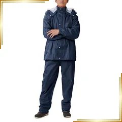 【新品】 Winter Cherry(ウィンターチェリー)レインスーツ 総裏メッシュ アウトドア 作業用 通勤 通学 ディフェンドレインスーツ 3293 ネイビー L 0