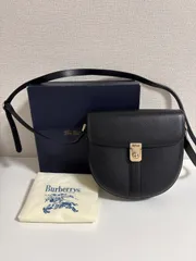美品　BURBERRYS バーバリーズ　ショルダーバッグ　ノバチェック　YM988 CJ09 レザー　ブラック