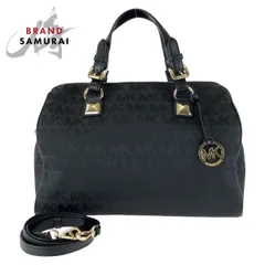 美品 Michael Kors マイケルコース 2way ブラック 黒 ゴールド金具 キャンバス/レザー 35F6GGYS3J トートバッグ ショルダーバッグ 601267【中古】