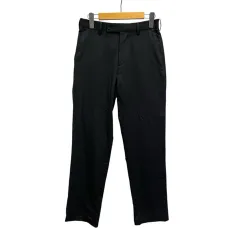 ユニクロ UNIQLO ストレッチウールパンツ 無地 ウール混 321-444597 チャコールグレー