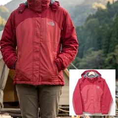 機能性抜群◎【THE NORTH FACE】 ザノースフェイス HYVENT ハイベント マウンテン パーカー ナイロン ジャケット ジャンパー 上着 ボア アウトドア 登山 防寒 レッド 赤 レディース サイズS /M43765jQ
