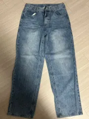 ヒ썸 メンズ デニム セミーワイド ズボン 出品