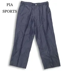 PIA SPORTS ピアスポーツ 通年 デニム★ ワイド スラックス パンツ 日本製 Sz.85 メンズ ライカのサムネイル