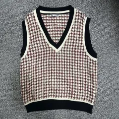(L) ザラ ツイード ニット ベスト