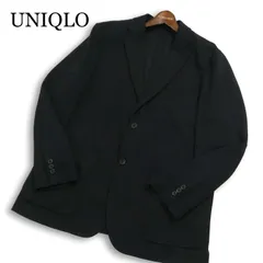 UNIQLO ユニクロ 春夏 コンフォート★ 2B アンコン テーラード ジャケット Sz.XL メンズ 黒 大きいサイズ