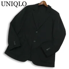 24SS★ UNIQLO ユニクロ 通年 コンフォート★ アンコン 2B テーラード ジャケット Sz.L メンズ 黒