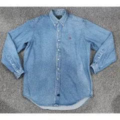 レア ポロ カントリー ラルフローレン 90s デニムシャツ M