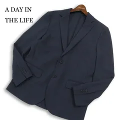 A DAY IN THE LIFE ユナイテッドアローズ 通年★ アンコン テーラード ジャケット Sz.L メンズ 紺 ネイビー
