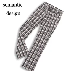 semantic design セマンティック デザイン 通年★ ストレッチ チェック スリム スキニー パンツ Sz.S メンズのサムネイル
