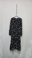 シフォン ロングドレス (ブラック)