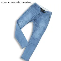 coen c.mountaineering コーエン ロゴ刺繍 USED加工 ストレッチ スキニー クライミング デニム パンツ ジーンズ Sz.S メンズのサムネイル