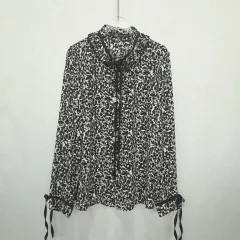 ZARA ZARA(ザラ) フラワー タイ ブラウス レディース L