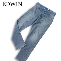 EDWIN エドウィン ERMB7C ジャージーズ★ 和紙使用 USED加工 ストレッチ イージー デニム パンツ ジーンズ Sz.M メンズ